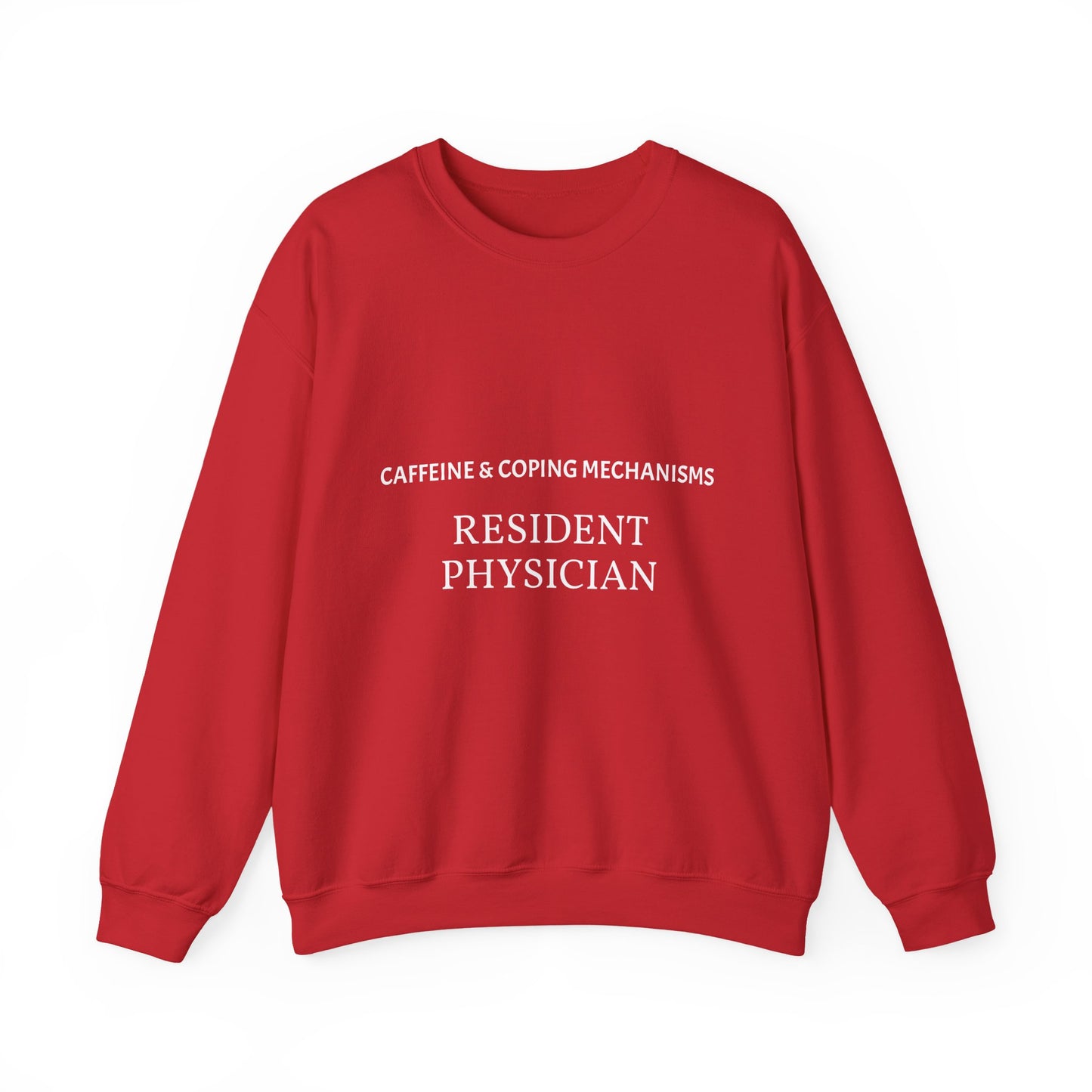 "Caffeine & Coping Mechanisms" Personalizable Crewneck Sweatshirt