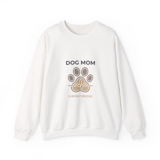 Dog Mom Paw Heart Crewneck Sweatshirt | fur baby, rescue pride