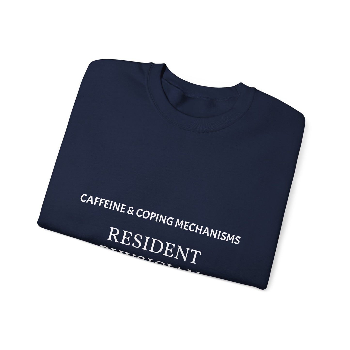 "Caffeine & Coping Mechanisms" Personalizable Crewneck Sweatshirt