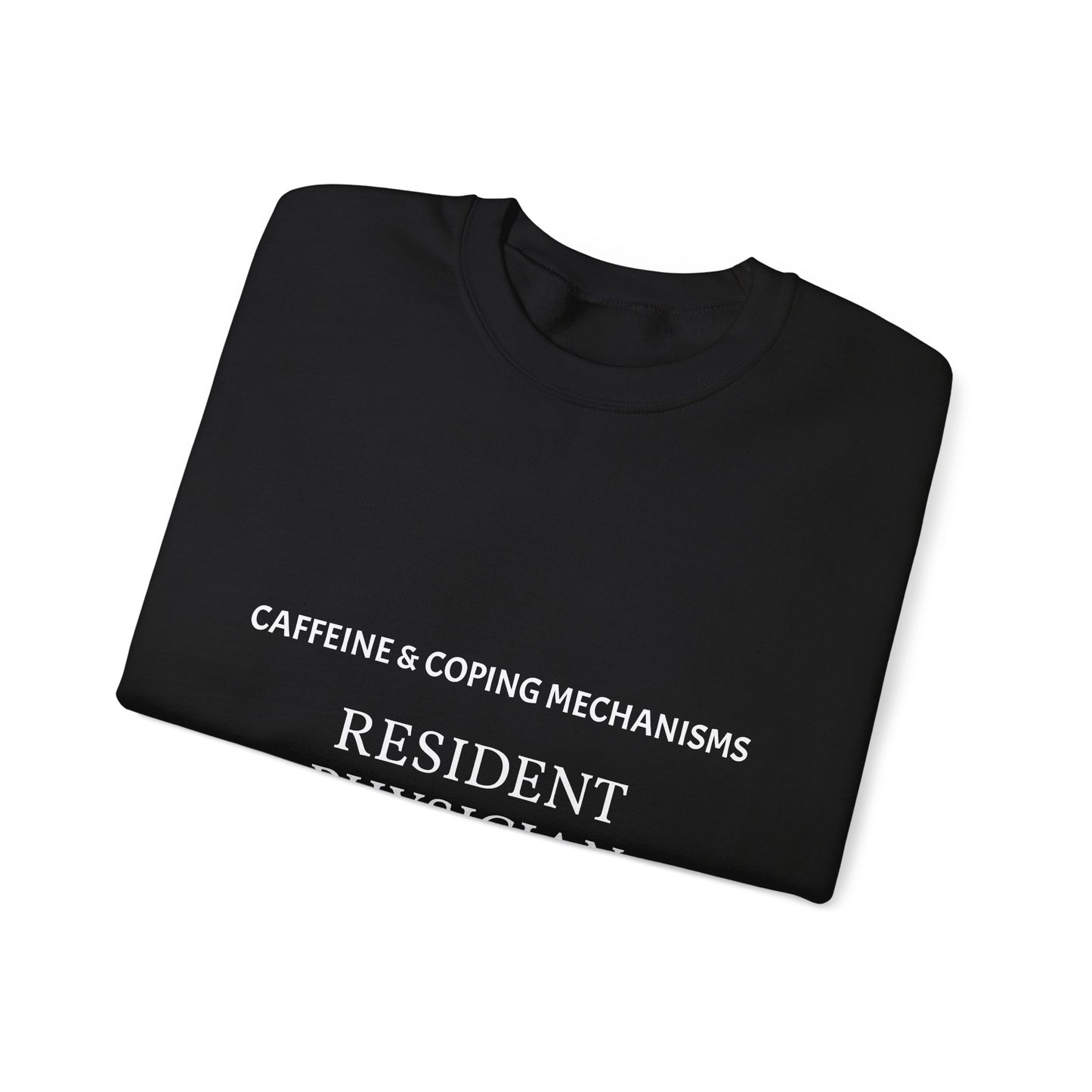 "Caffeine & Coping Mechanisms" Personalizable Crewneck Sweatshirt