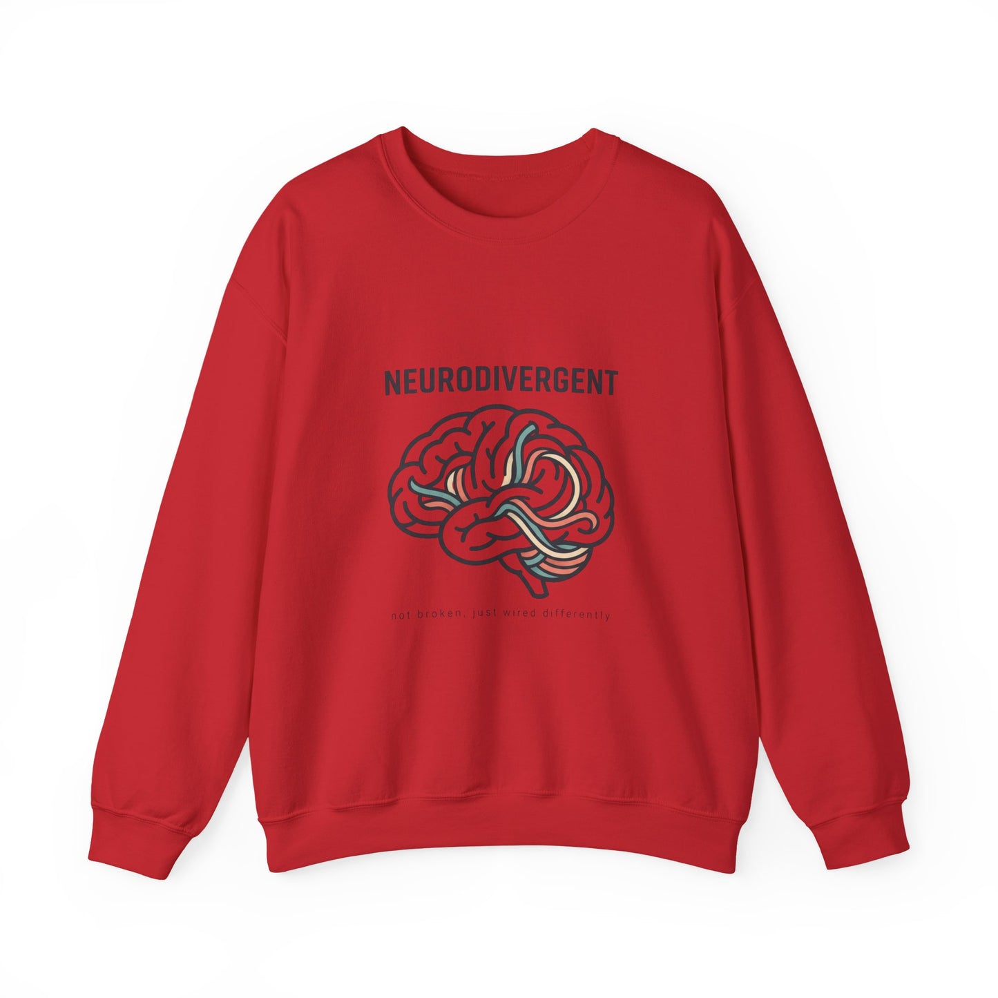 Neurodivergent Brain Crewneck Sweatshirt | autistic pride, identity-first