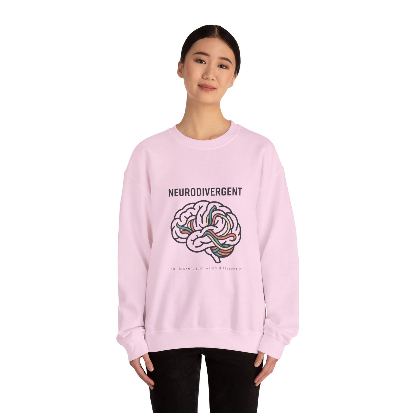 Neurodivergent Brain Crewneck Sweatshirt | autistic pride, identity-first