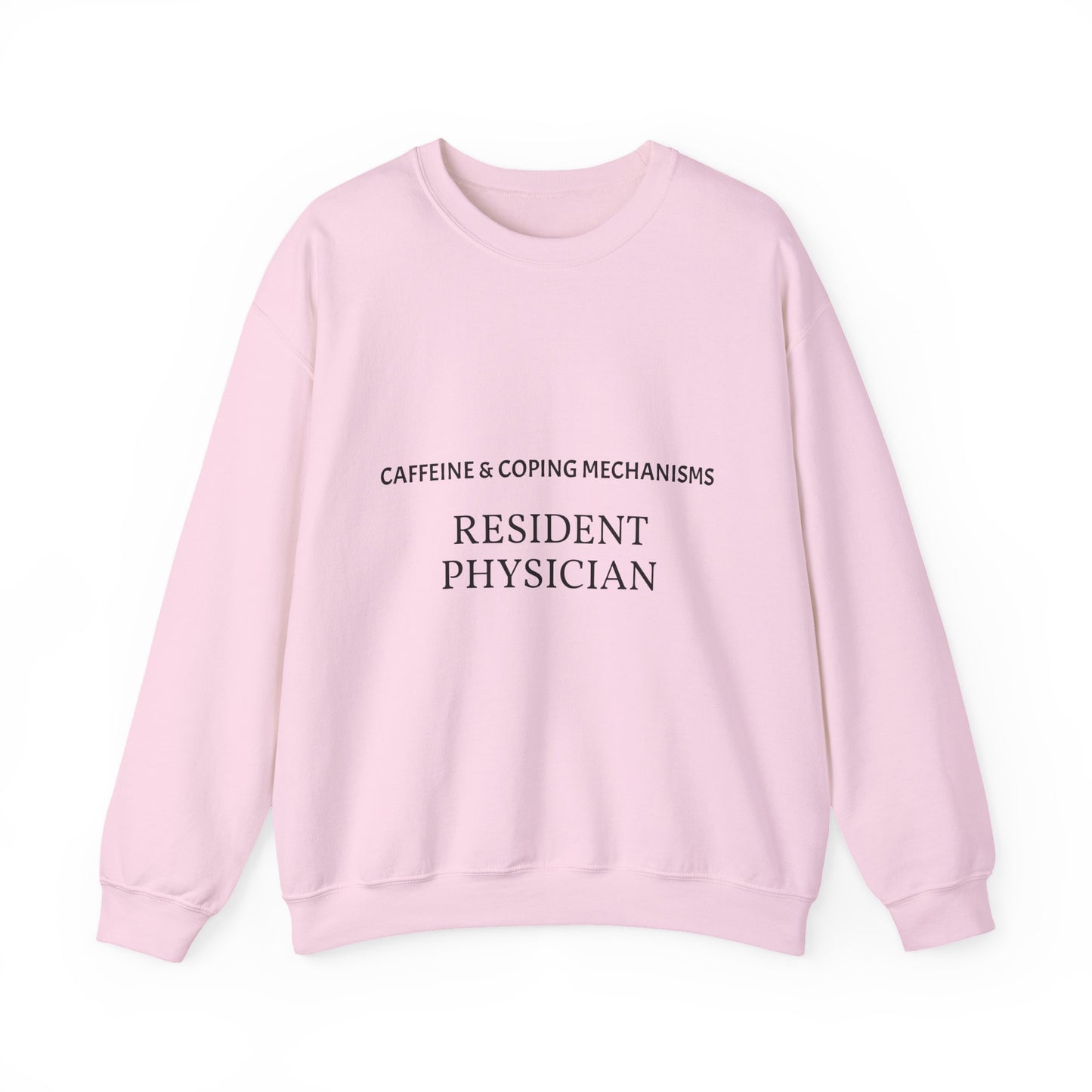 "Caffeine & Coping Mechanisms" Personalizable Crewneck Sweatshirt