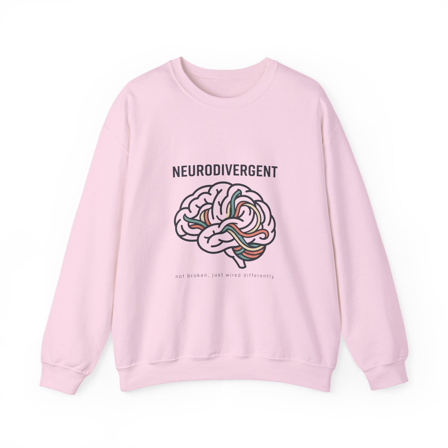Neurodivergent Brain Crewneck Sweatshirt | autistic pride, identity-first