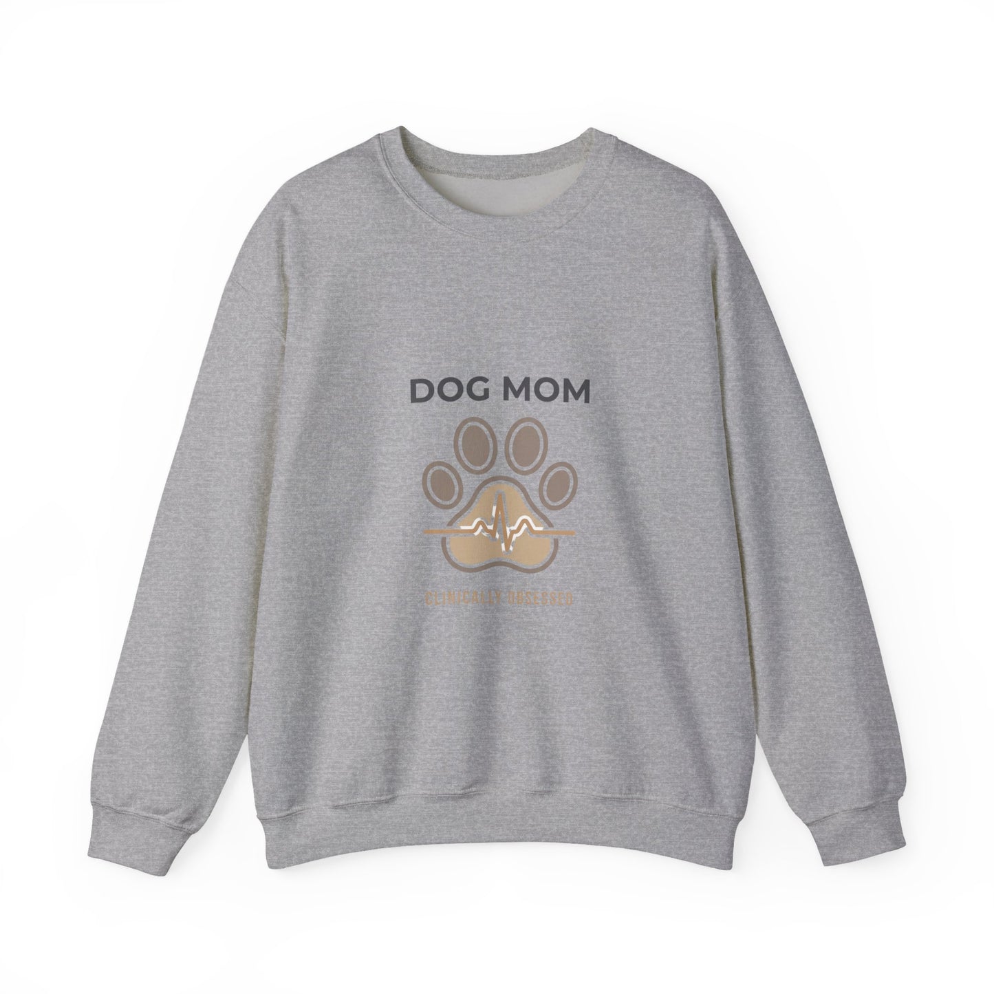 Dog Mom Paw Heart Crewneck Sweatshirt | fur baby, rescue pride