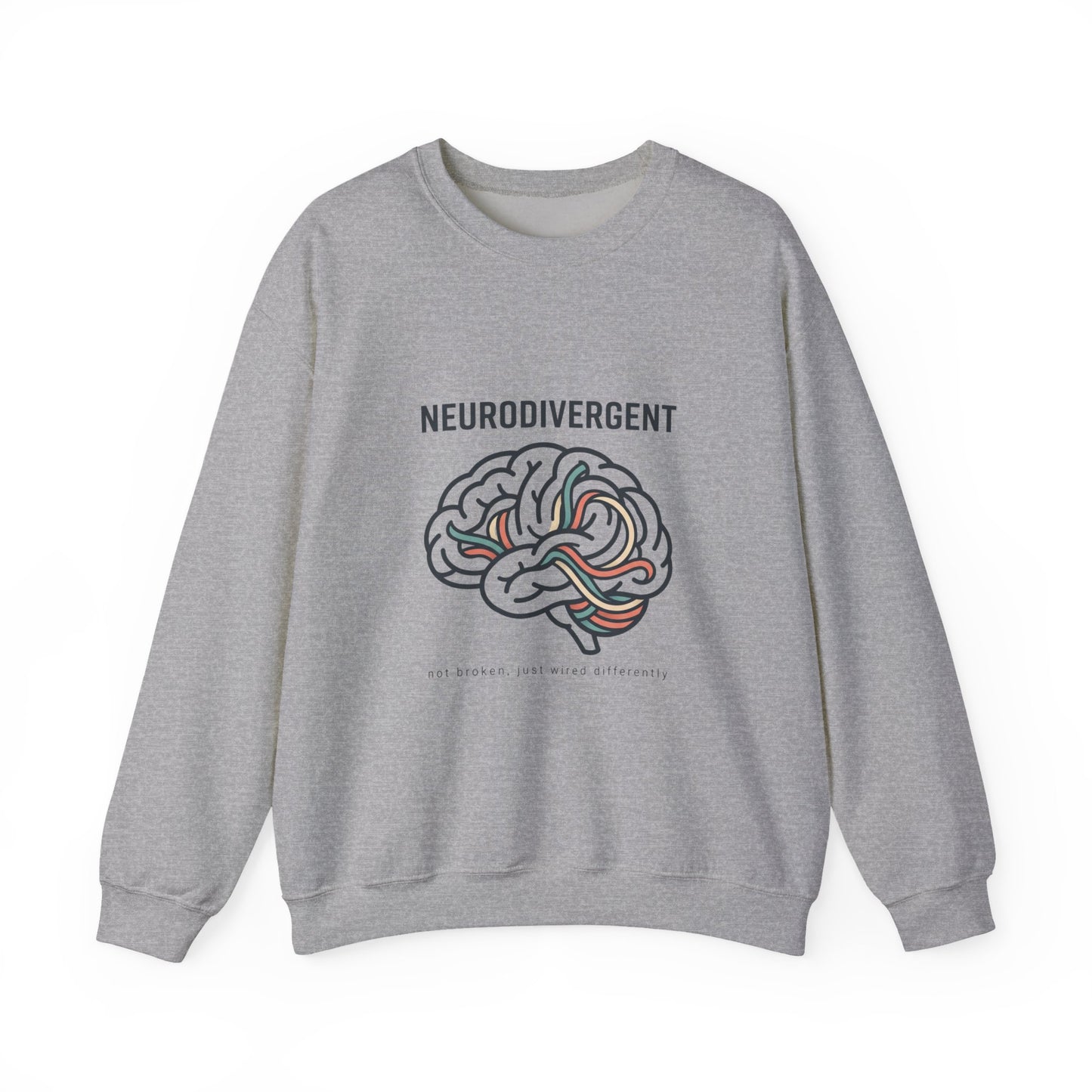 Neurodivergent Brain Crewneck Sweatshirt | autistic pride, identity-first