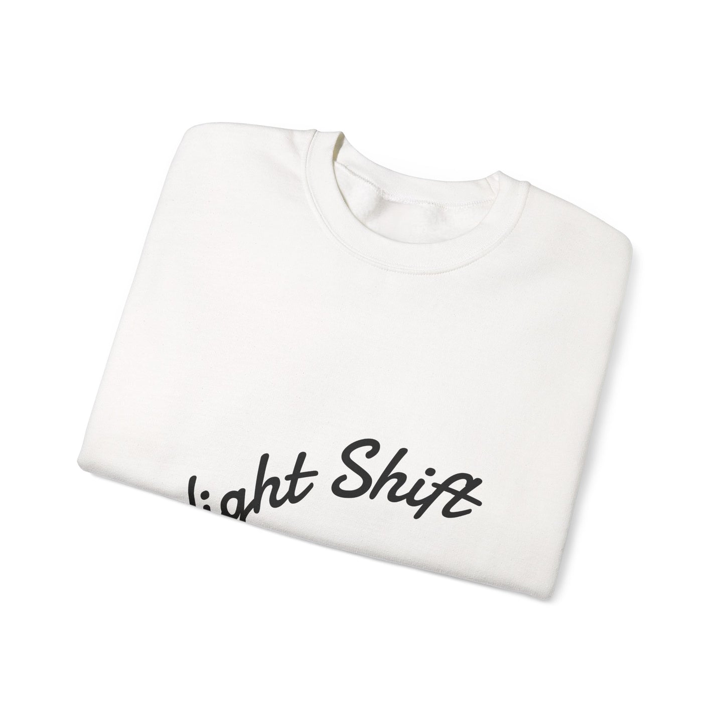 Night Shift Crewneck Sweatshirt - "Caffeine Required, Sleep Optional" Cozy Pullover