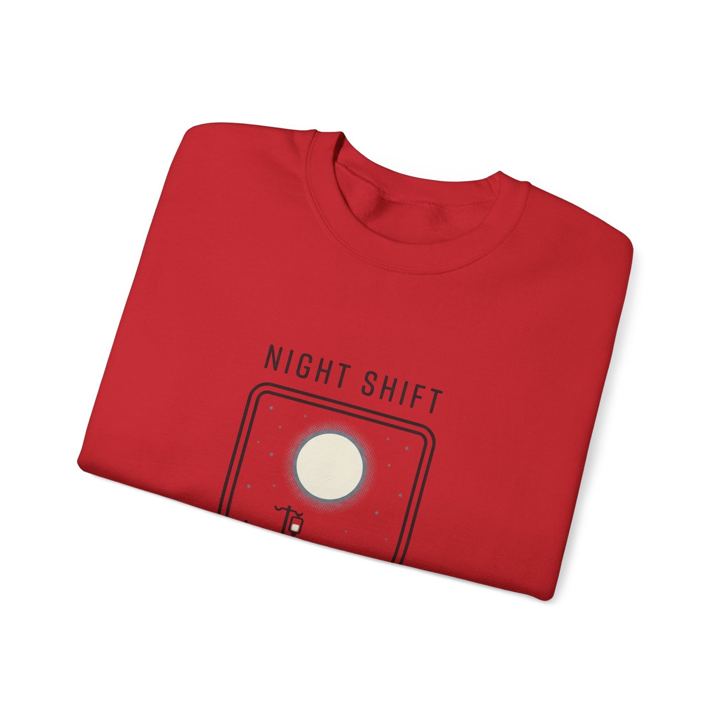 Night Shift Crewneck Sweatshirt – Minimal Moonlit 'Nothing Good Happens After Midnight' Design
