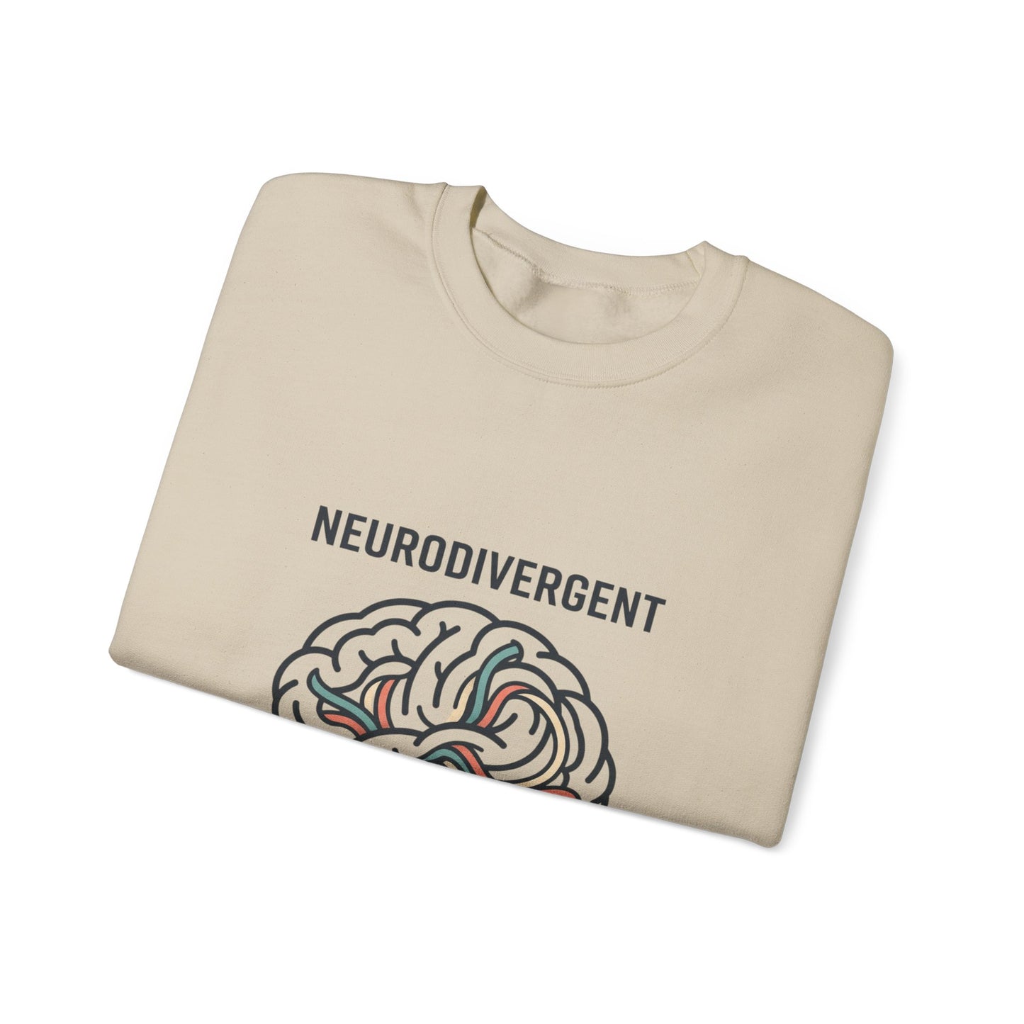 Neurodivergent Brain Crewneck Sweatshirt | autistic pride, identity-first