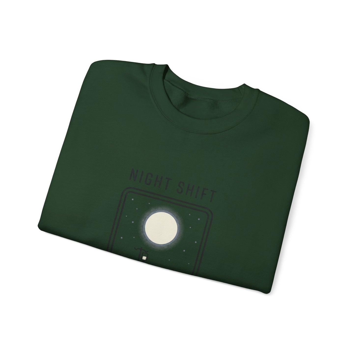 Night Shift Crewneck Sweatshirt – Minimal Moonlit 'Nothing Good Happens After Midnight' Design