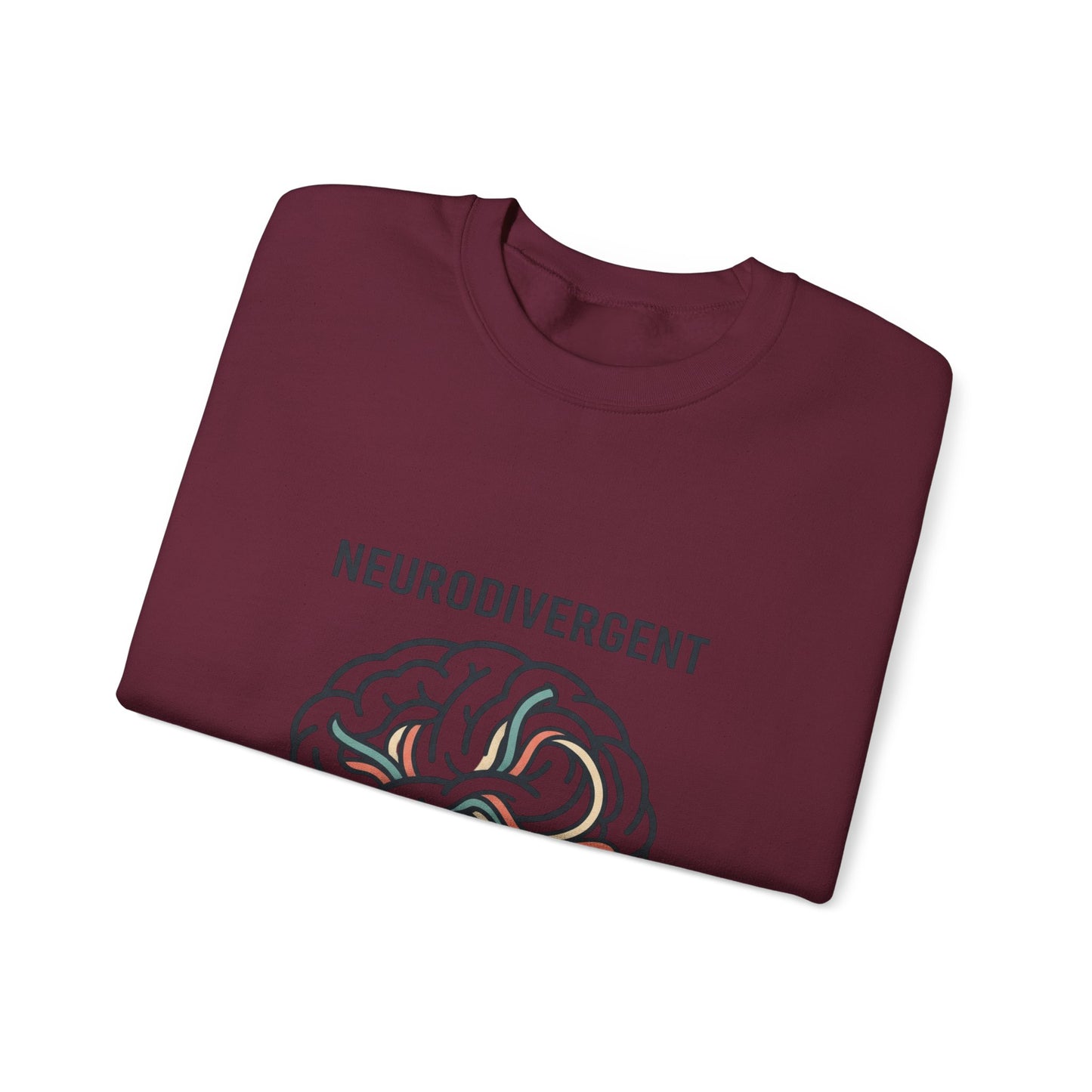 Neurodivergent Brain Crewneck Sweatshirt | autistic pride, identity-first