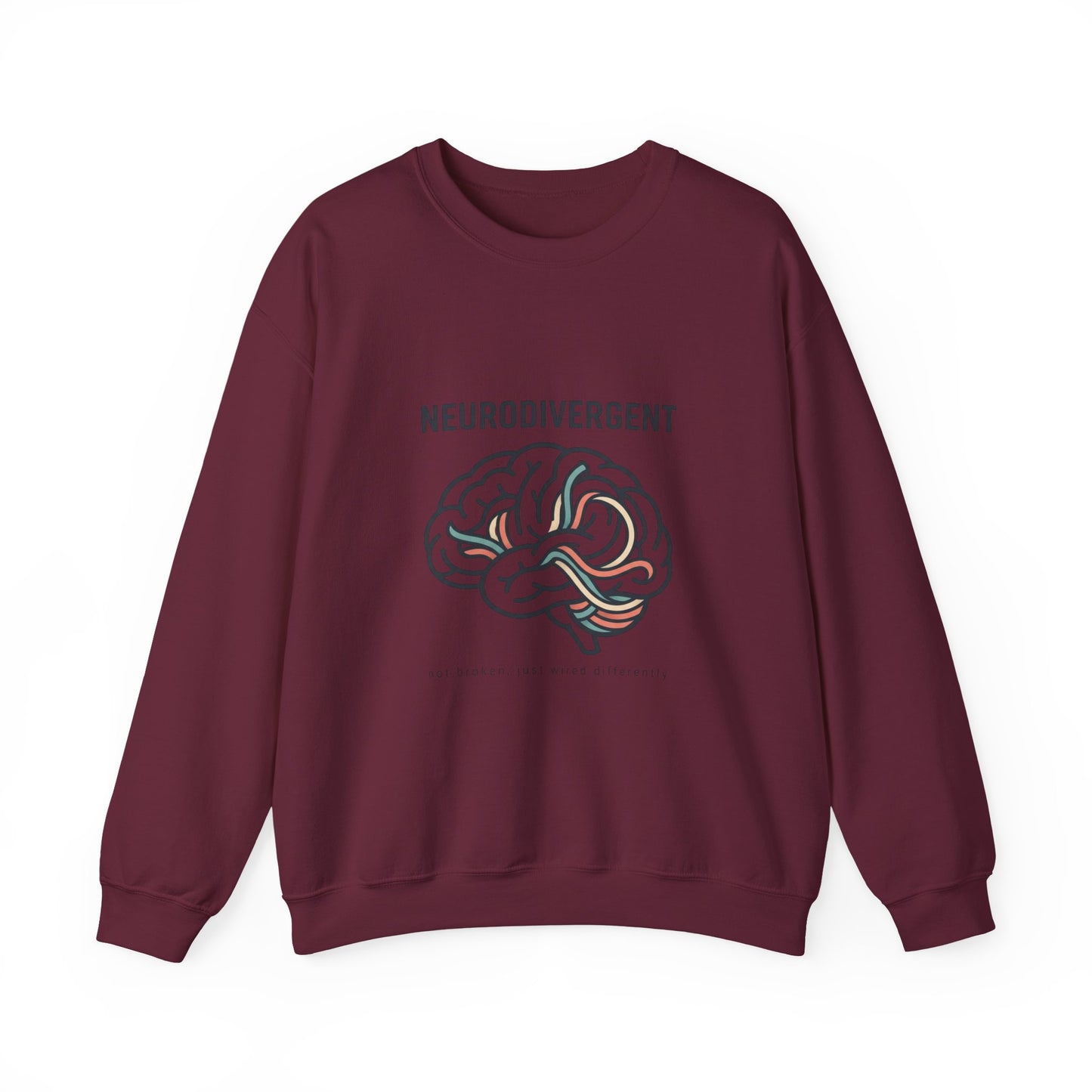 Neurodivergent Brain Crewneck Sweatshirt | autistic pride, identity-first