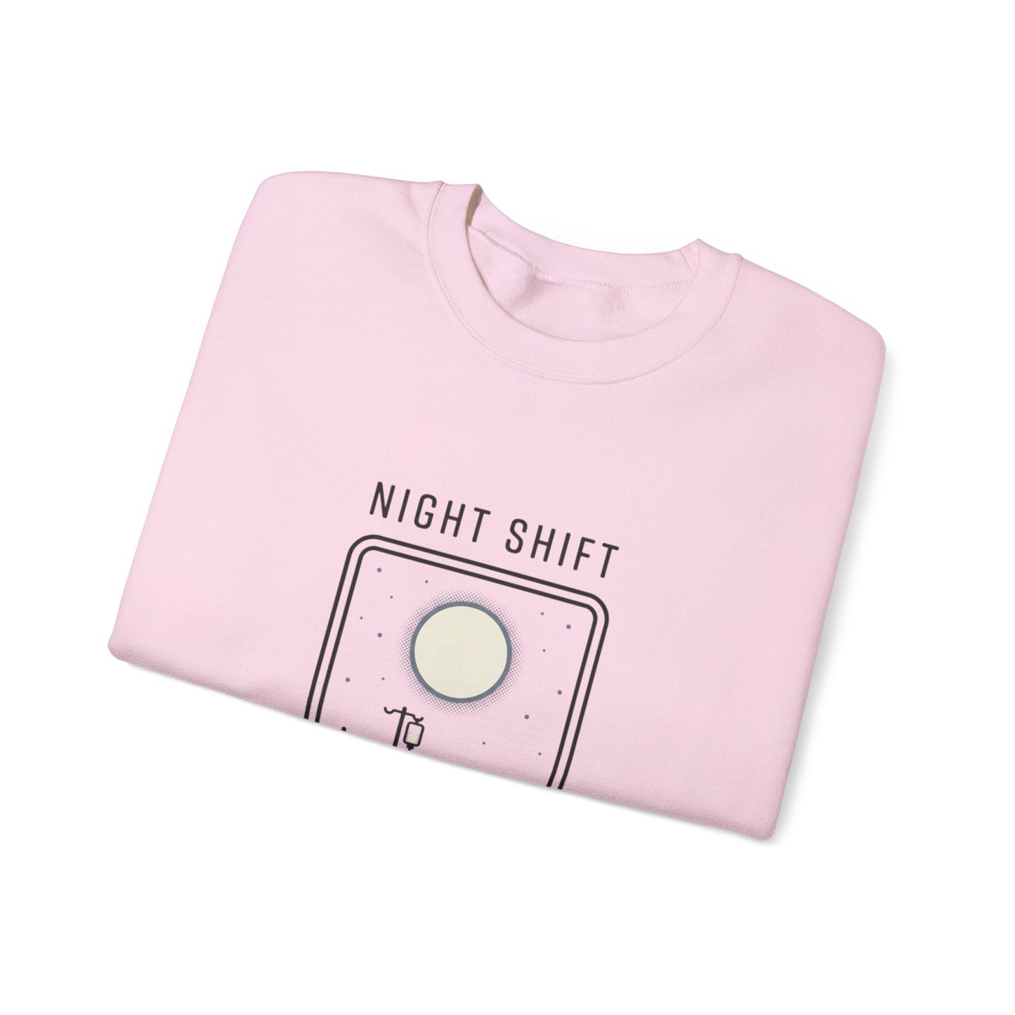 Night Shift Crewneck Sweatshirt – Minimal Moonlit 'Nothing Good Happens After Midnight' Design