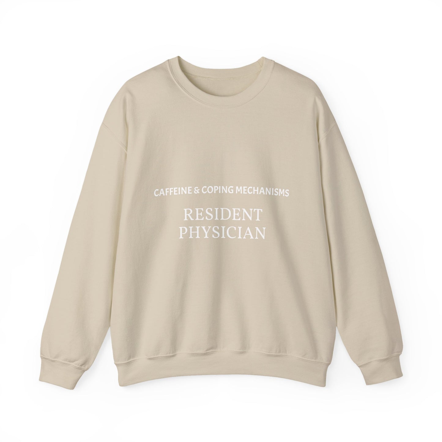 "Caffeine & Coping Mechanisms" Personalizable Crewneck Sweatshirt