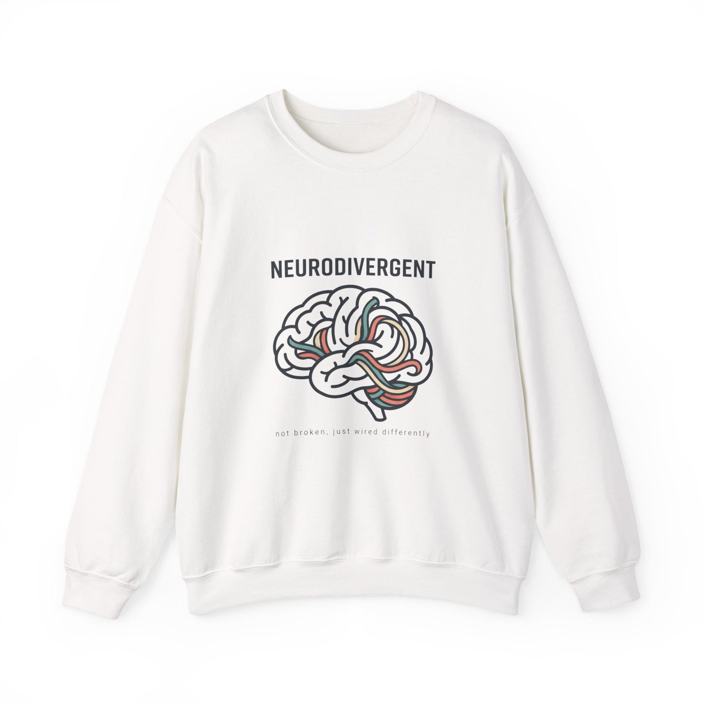 Neurodivergent Brain Crewneck Sweatshirt | autistic pride, identity-first