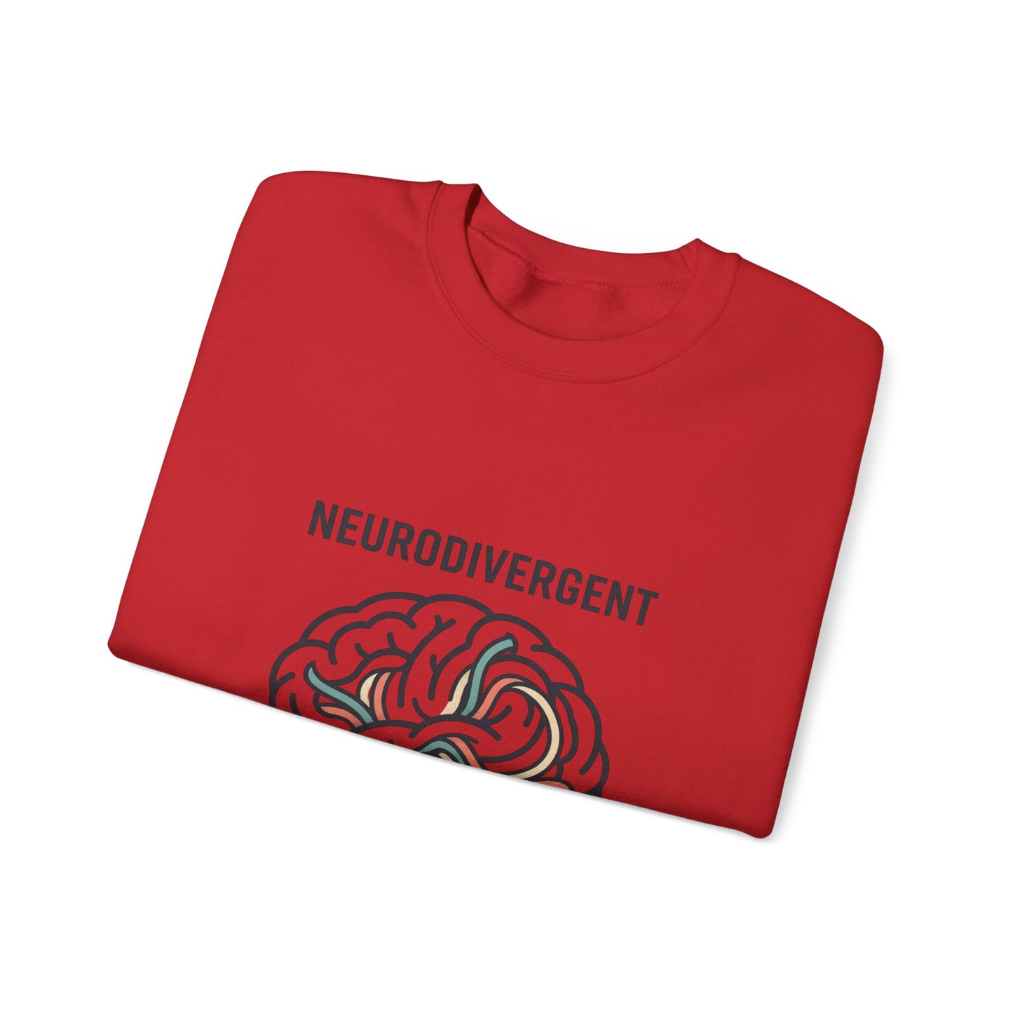 Neurodivergent Brain Crewneck Sweatshirt | autistic pride, identity-first