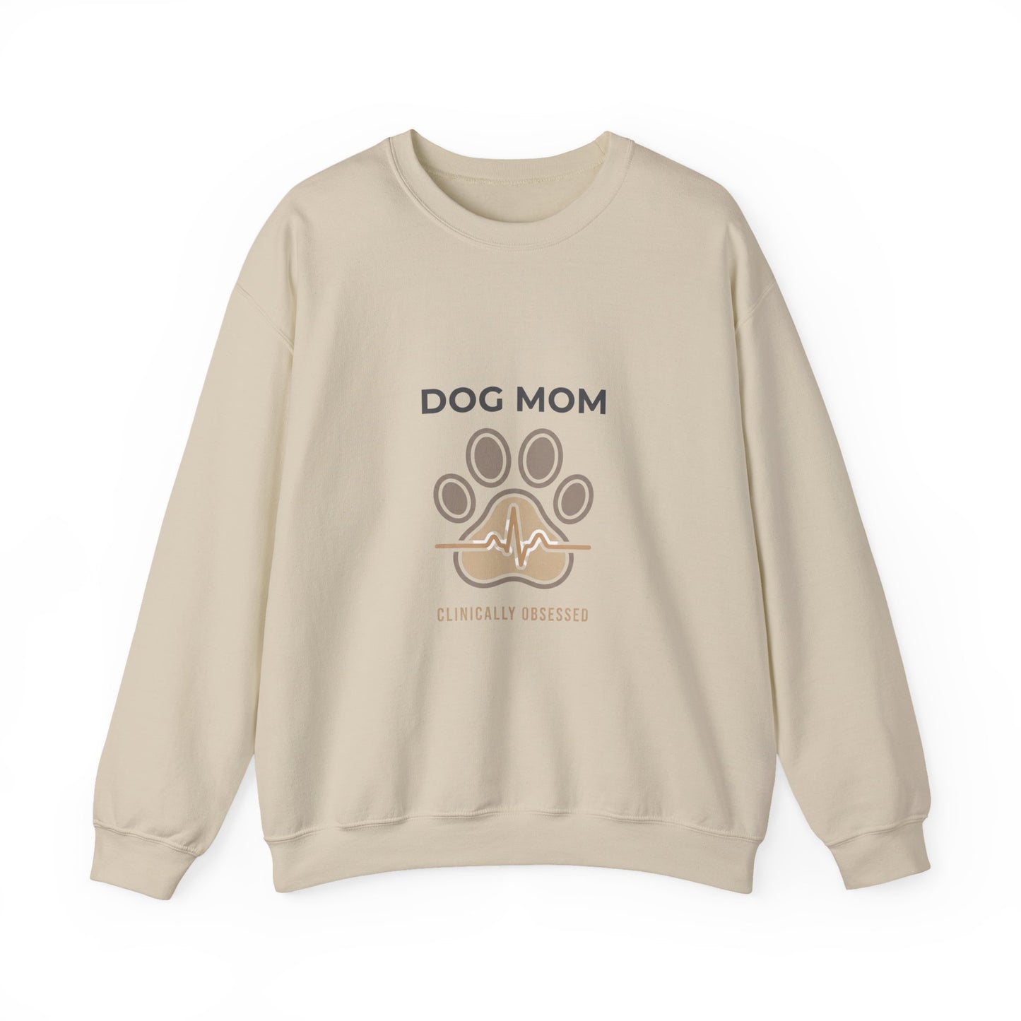 Dog Mom Paw Heart Crewneck Sweatshirt | fur baby, rescue pride