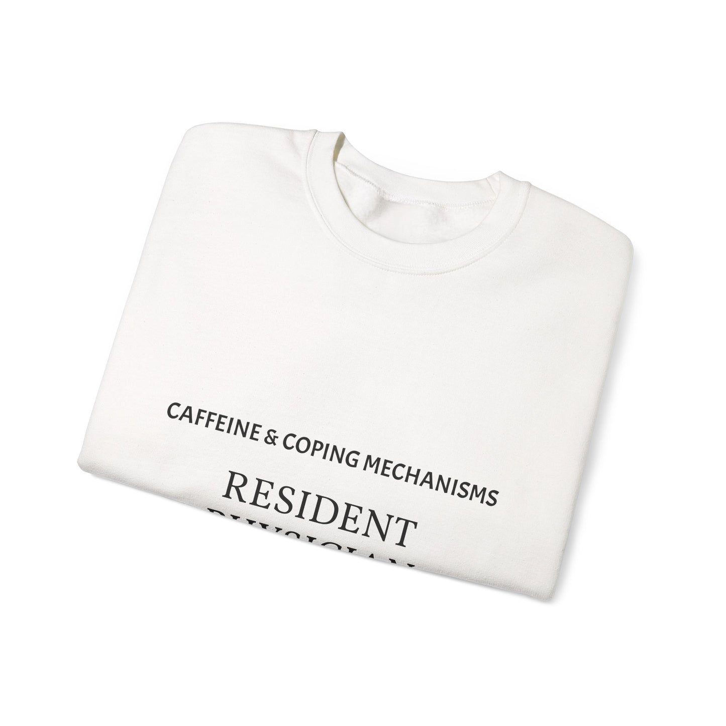 "Caffeine & Coping Mechanisms" Personalizable Crewneck Sweatshirt